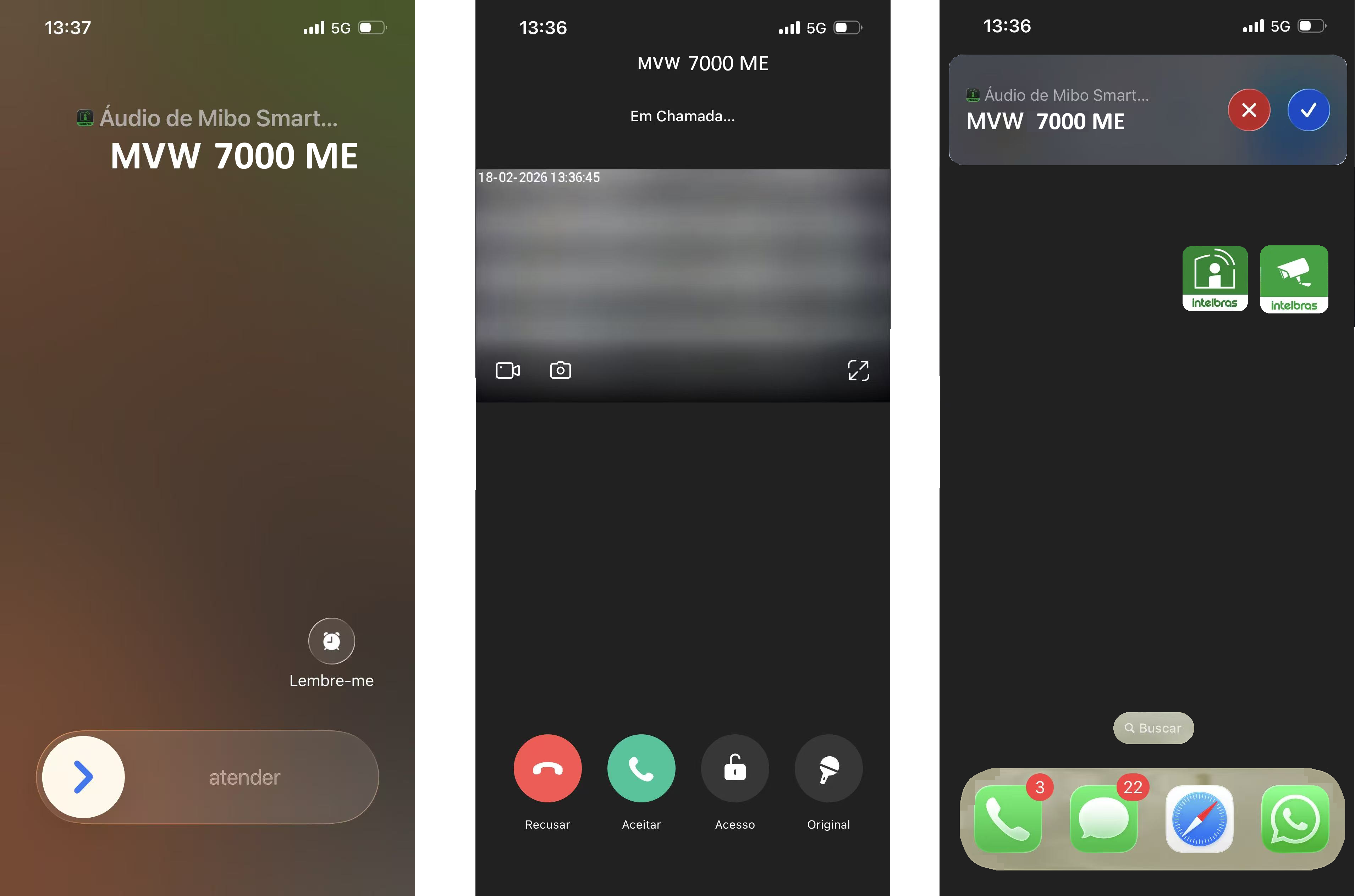 tela chamada app